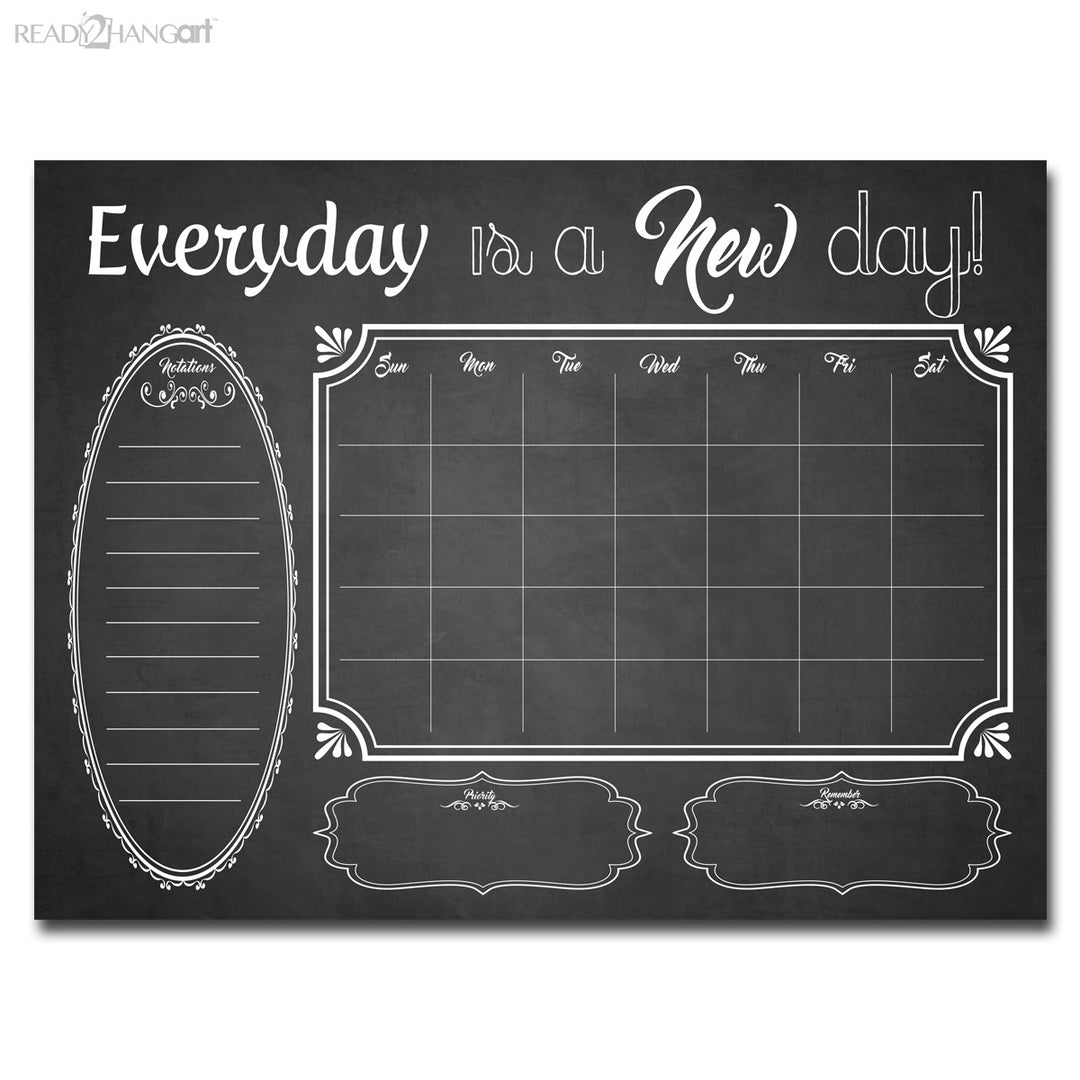Shabby Chic Dry Erase Monthly Calendar on ArtPlexi
