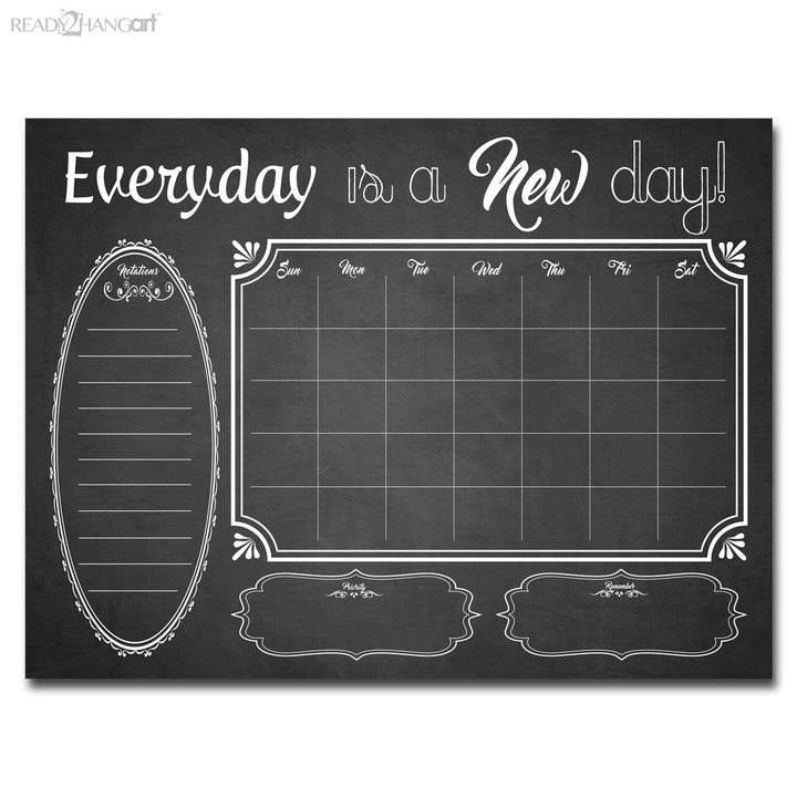 Shabby Chic Dry Erase Monthly Calendar on ArtPlexi