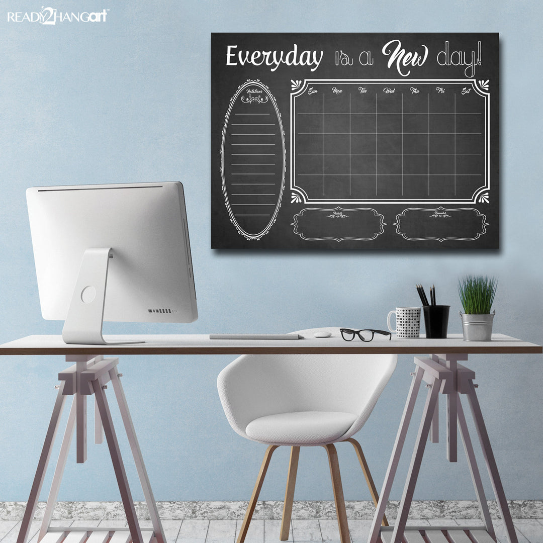 Shabby Chic Dry Erase Monthly Calendar on ArtPlexi