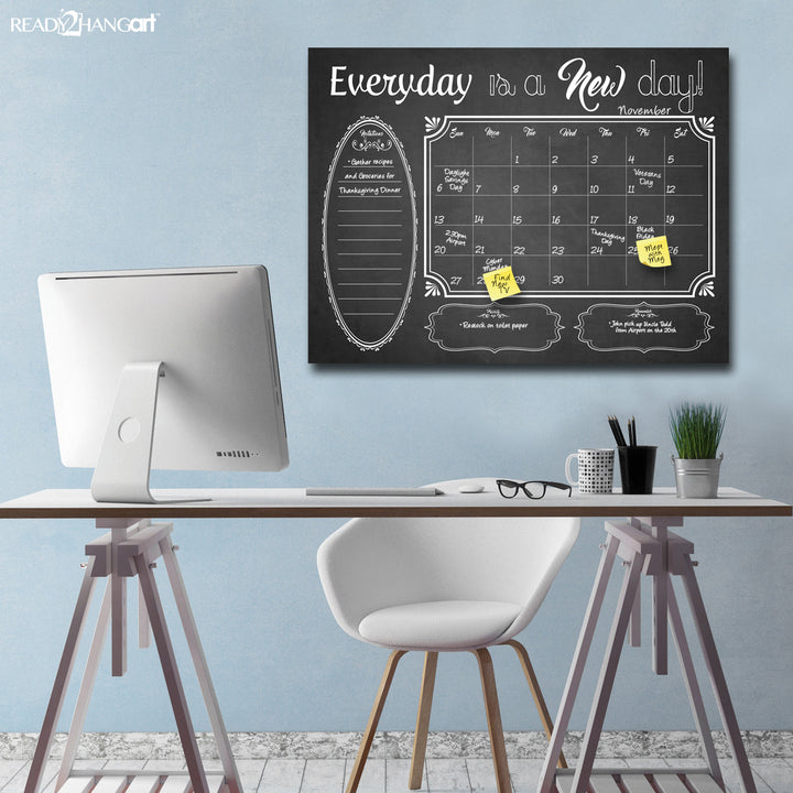 Shabby Chic Dry Erase Monthly Calendar on ArtPlexi