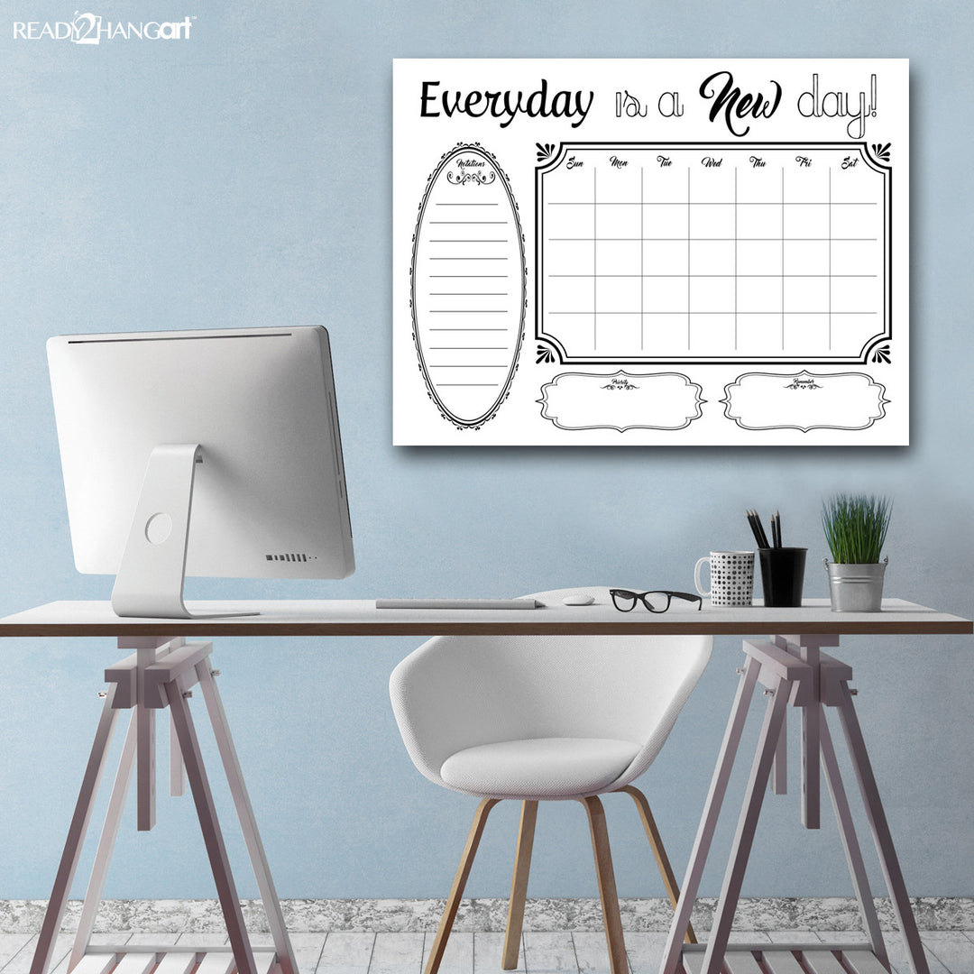 Shabby Chic Dry Erase Monthly Calendar on ArtPlexi