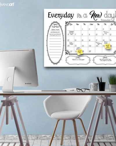 Shabby Chic Dry Erase Monthly Calendar on ArtPlexi