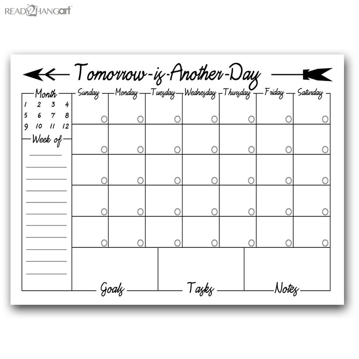 Navajo Dry Erase Monthly Calendar on ArtPlexi