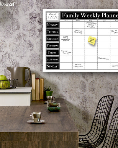 Dry Erase Family Weekly Calendar on ArtPlexi