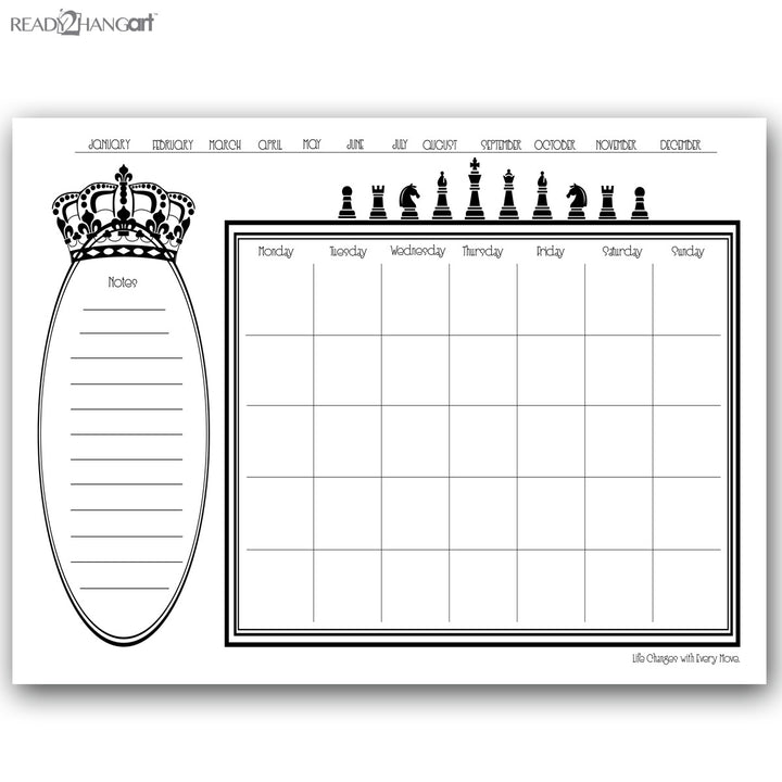 Regal Dry Erase Monthly Calendar on ArtPlexi