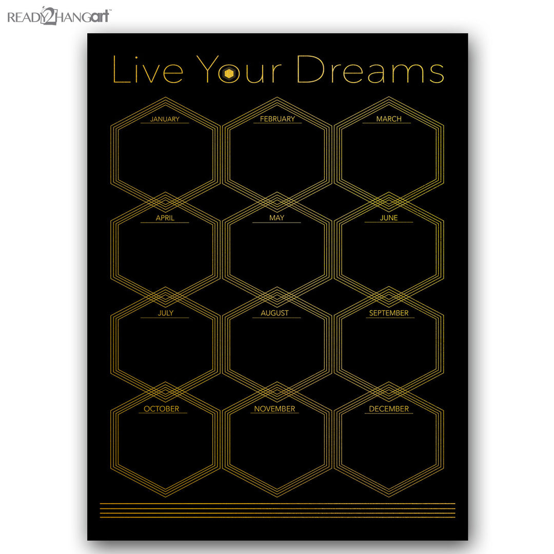 Glam Dry Erase Monthly Calendar on ArtPlexi