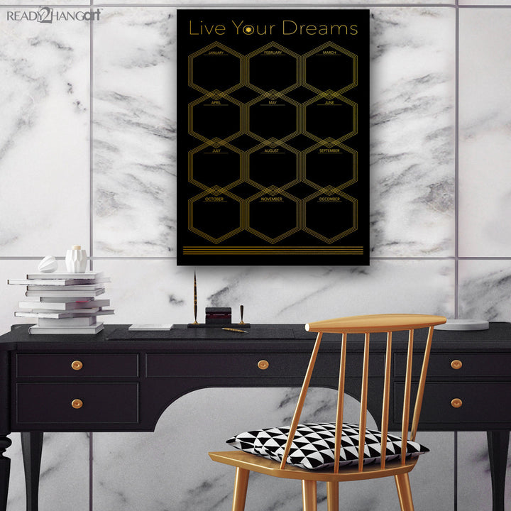 Glam Dry Erase Monthly Calendar on ArtPlexi