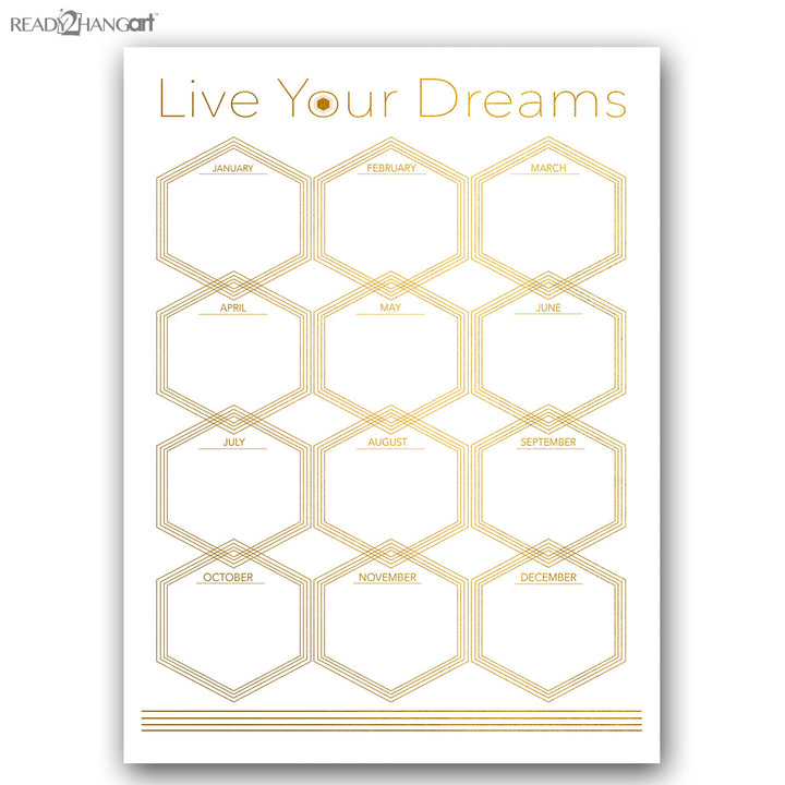 Glam Dry Erase Monthly Calendar on ArtPlexi