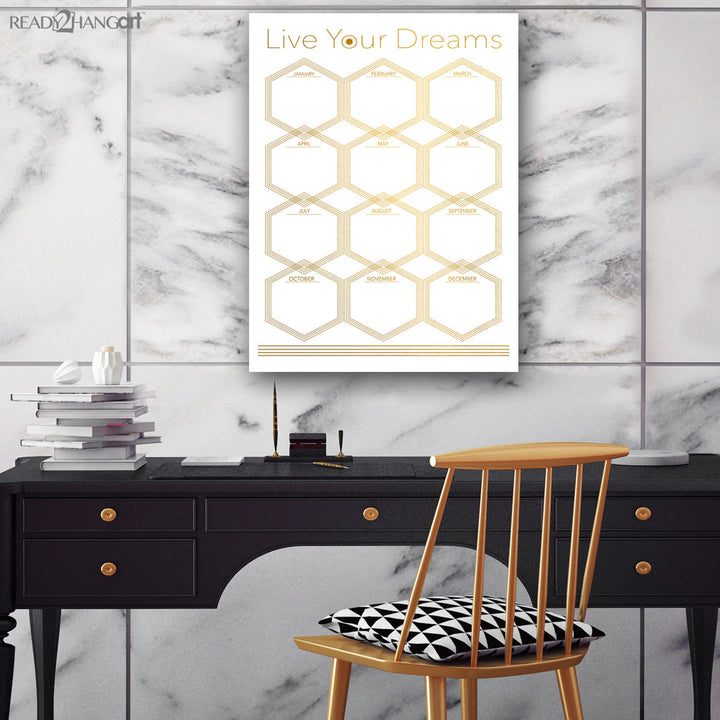 Glam Dry Erase Monthly Calendar on ArtPlexi