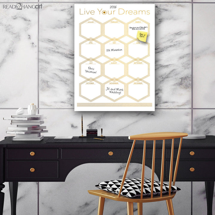 Glam Dry Erase Monthly Calendar on ArtPlexi