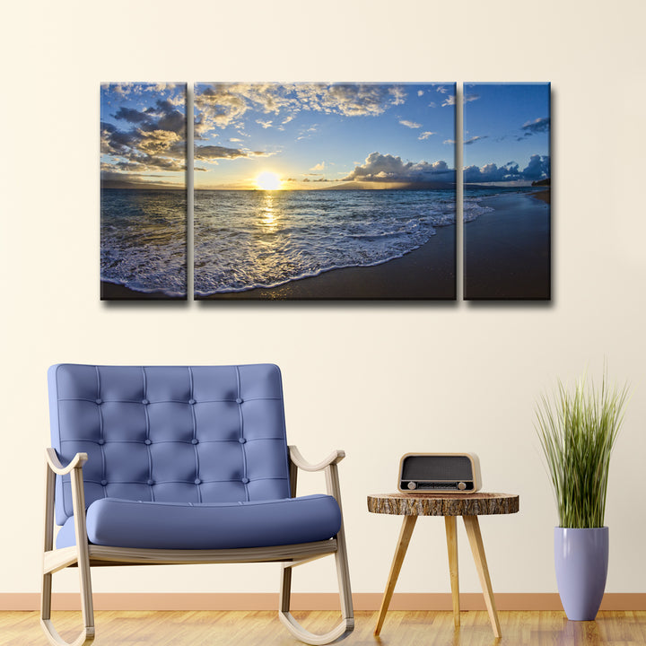 'Upon the Shoreline' 3-Piece Wrapped Canvas Set