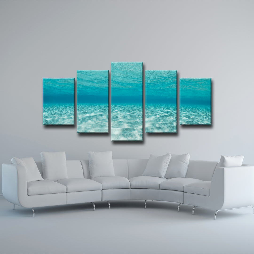 'Crystalline Waters' 5-Piece Wrapped Canvas Set