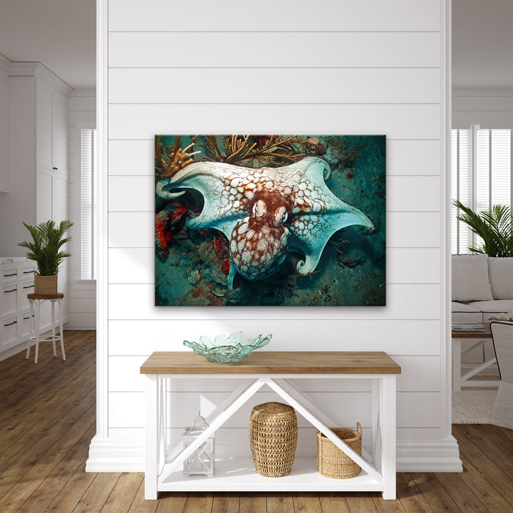 'Octopus' Wrapped Canvas Wall Art