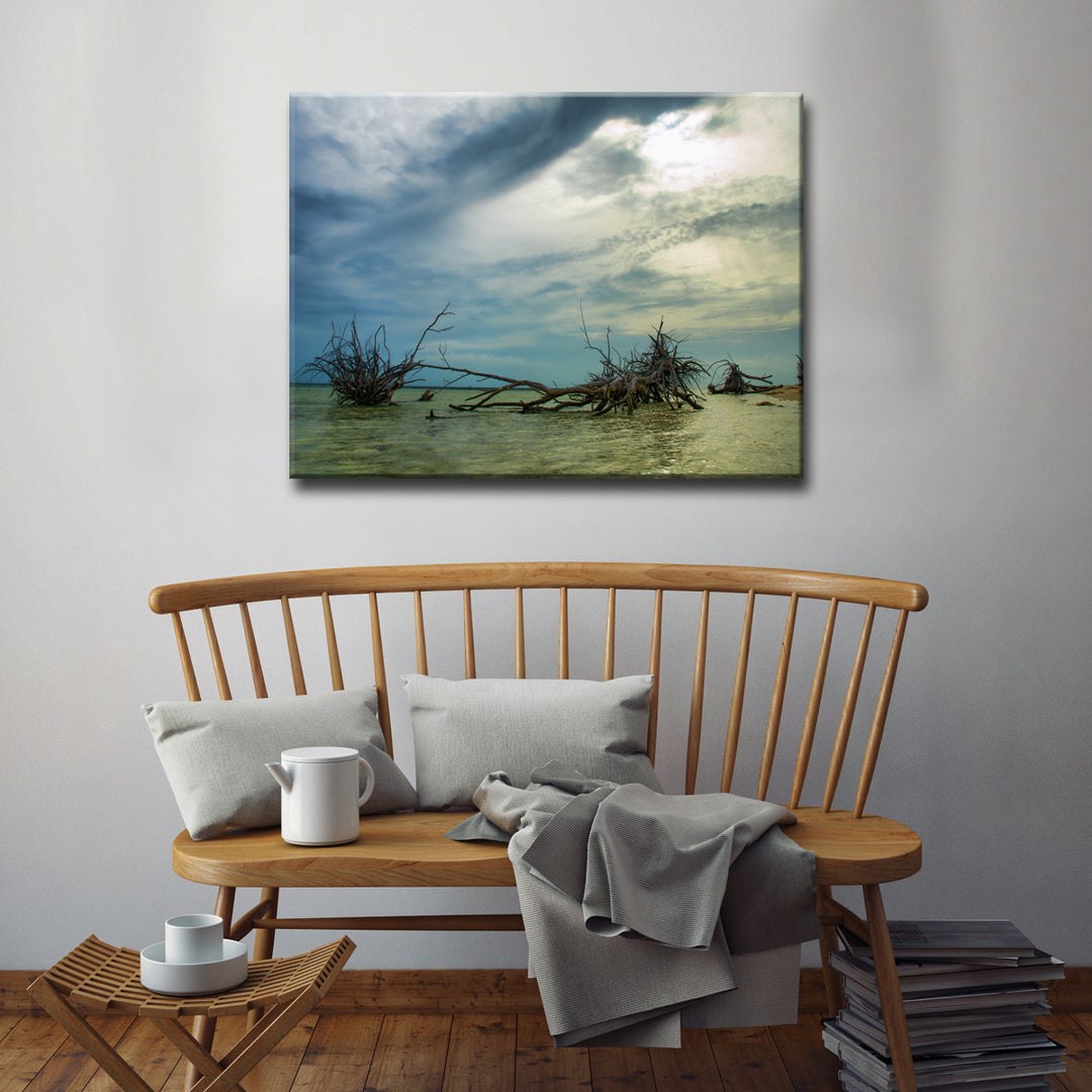 'Blue Mist' Wrapped Canvas Wall Art