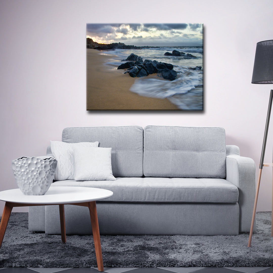 'Blue Mist III' Wrapped Canvas Wall Art