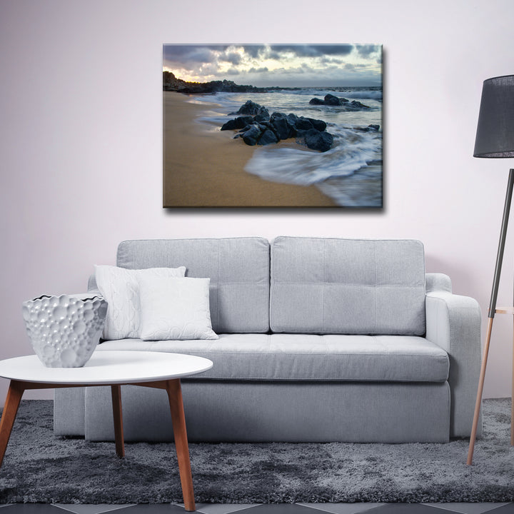 'Blue Mist III' Wrapped Canvas Wall Art