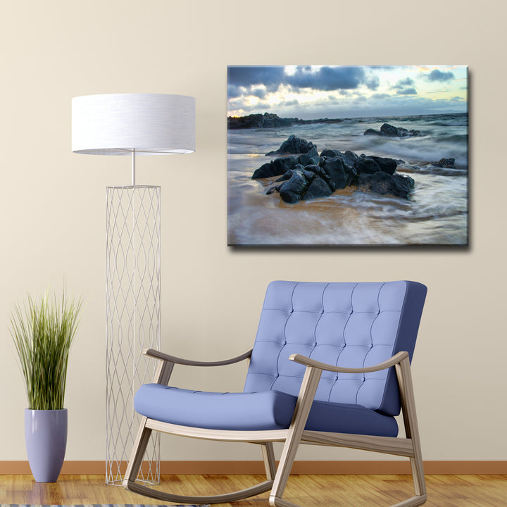 'Blue Mist IV' Wrapped Canvas Wall Art