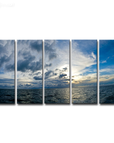 Sunset at Sea' Wrapped Canvas Art Set