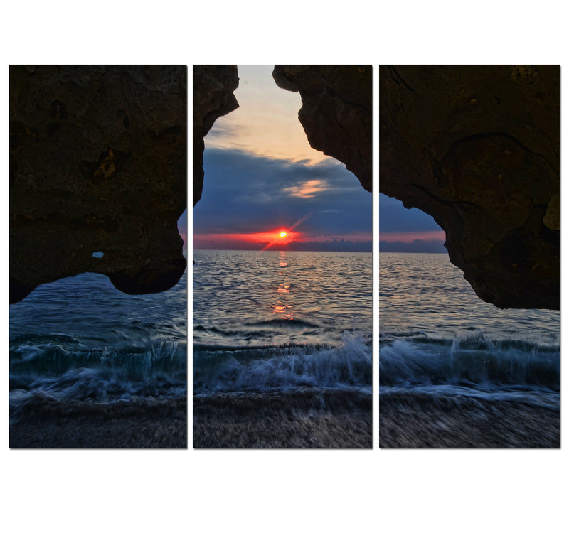 'Sunset' 3-Piece Wrapped Canvas Wall Art Set