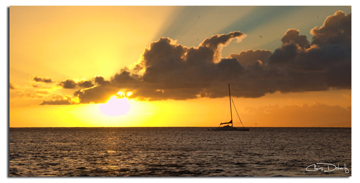 'Maui Sunset' Wrapped Canvas Wall Art