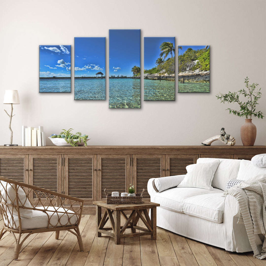 'Crystal Paradise' 5-Piece Wrapped Canvas Wall Art Set