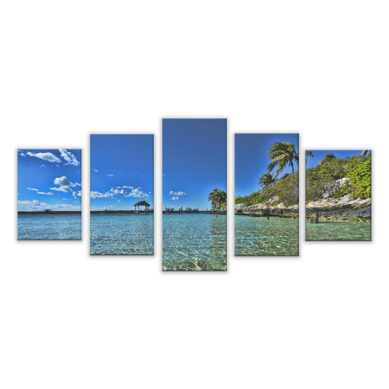 'Crystal Paradise' 5-Piece Wrapped Canvas Wall Art Set