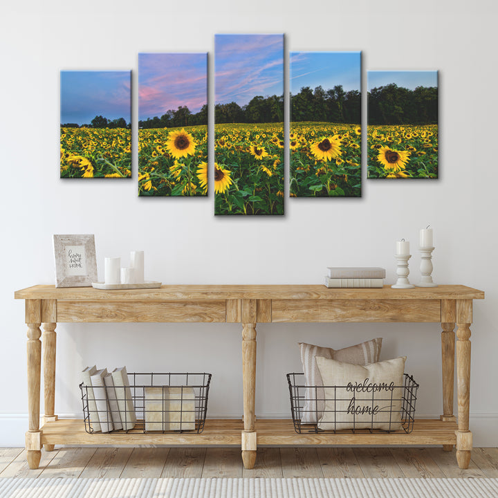 'Sunflower Haven' Wrapped Canvas Wall Art Set