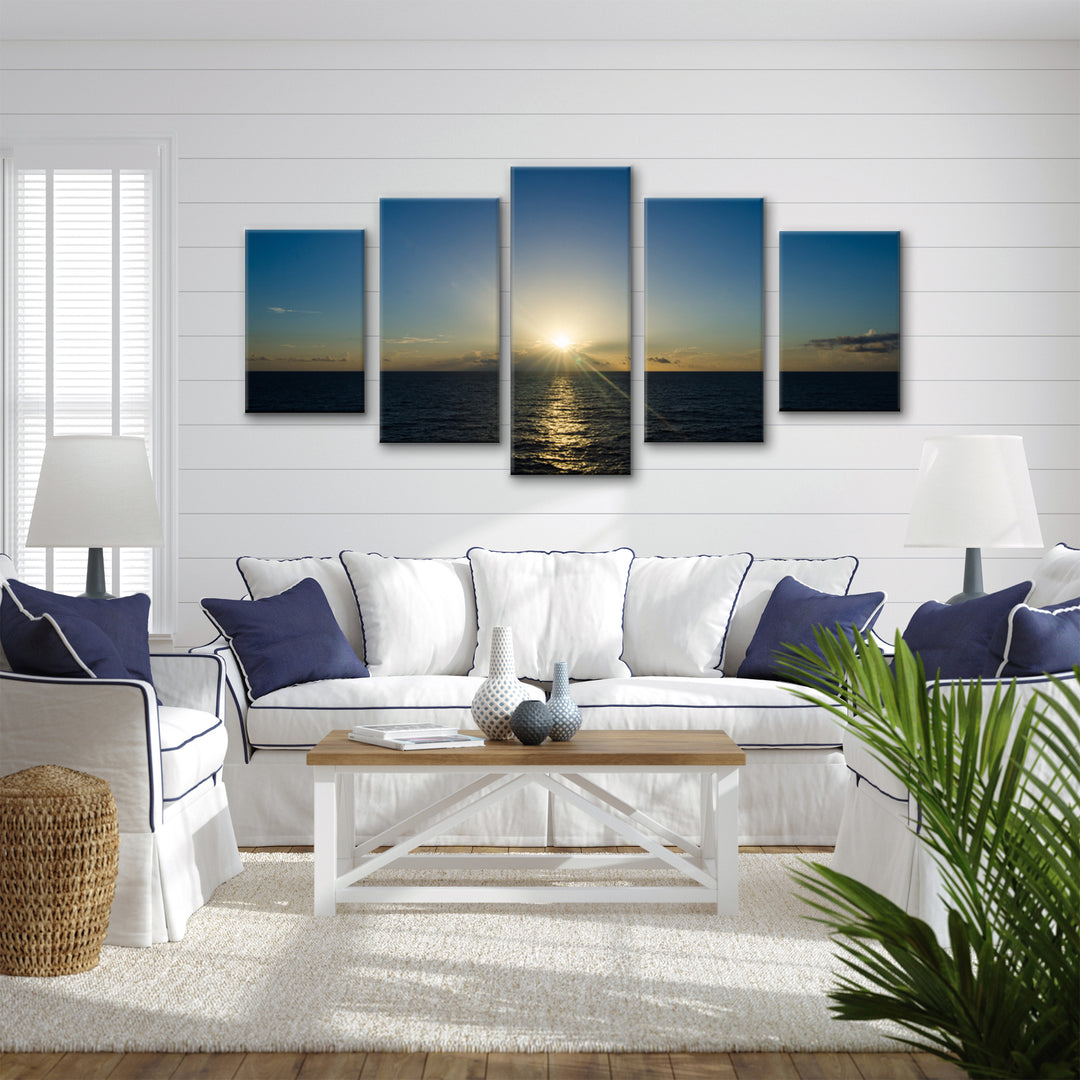 'Morning Dew' 5-Piece Wrapped Canvas Wall Art Set