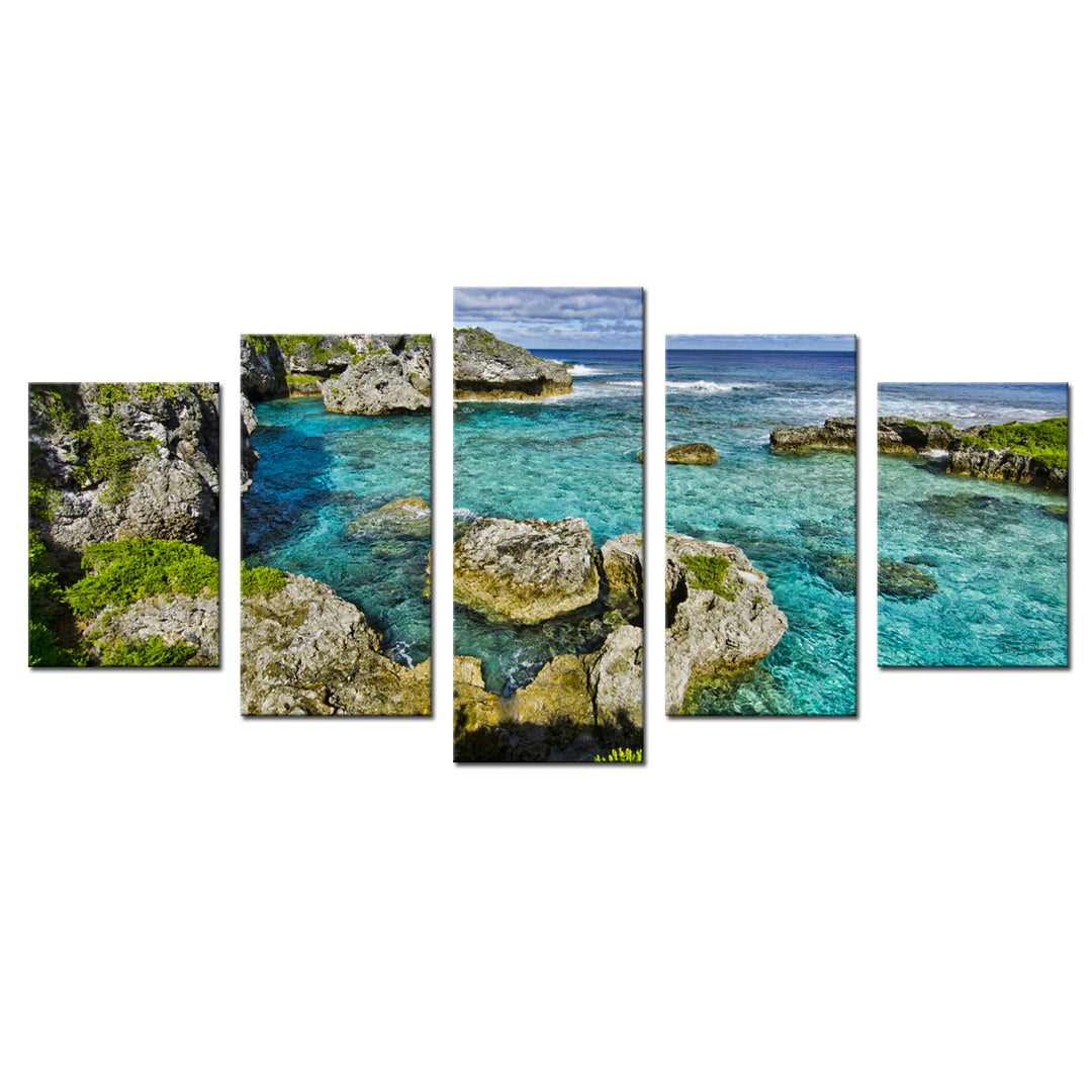 'Seaglass III' Wrapped Canvas Wall Art Set - Ready2HangArt