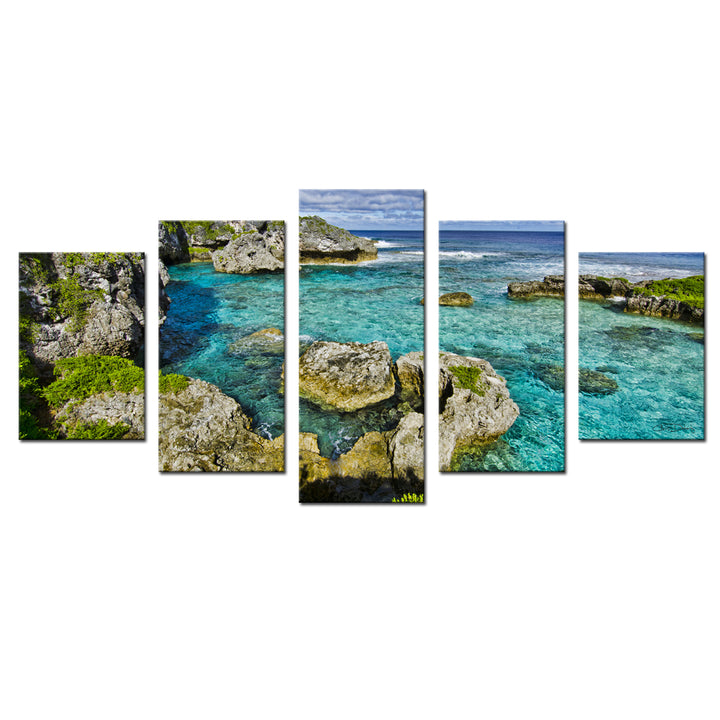 Seaglass III' Wrapped Canvas Wall Art Set - Ready2HangArt