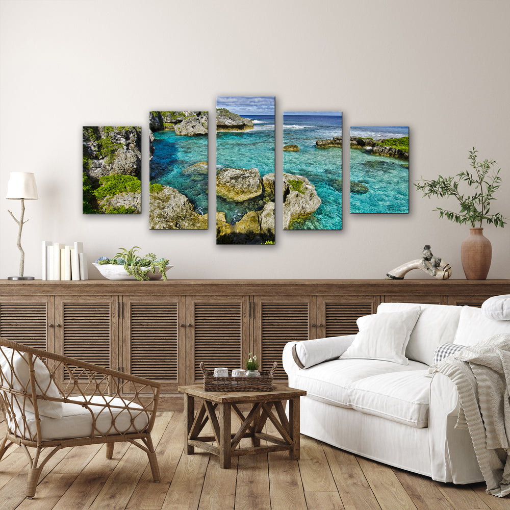 'Seaglass III' Wrapped Canvas Wall Art Set - Ready2HangArt