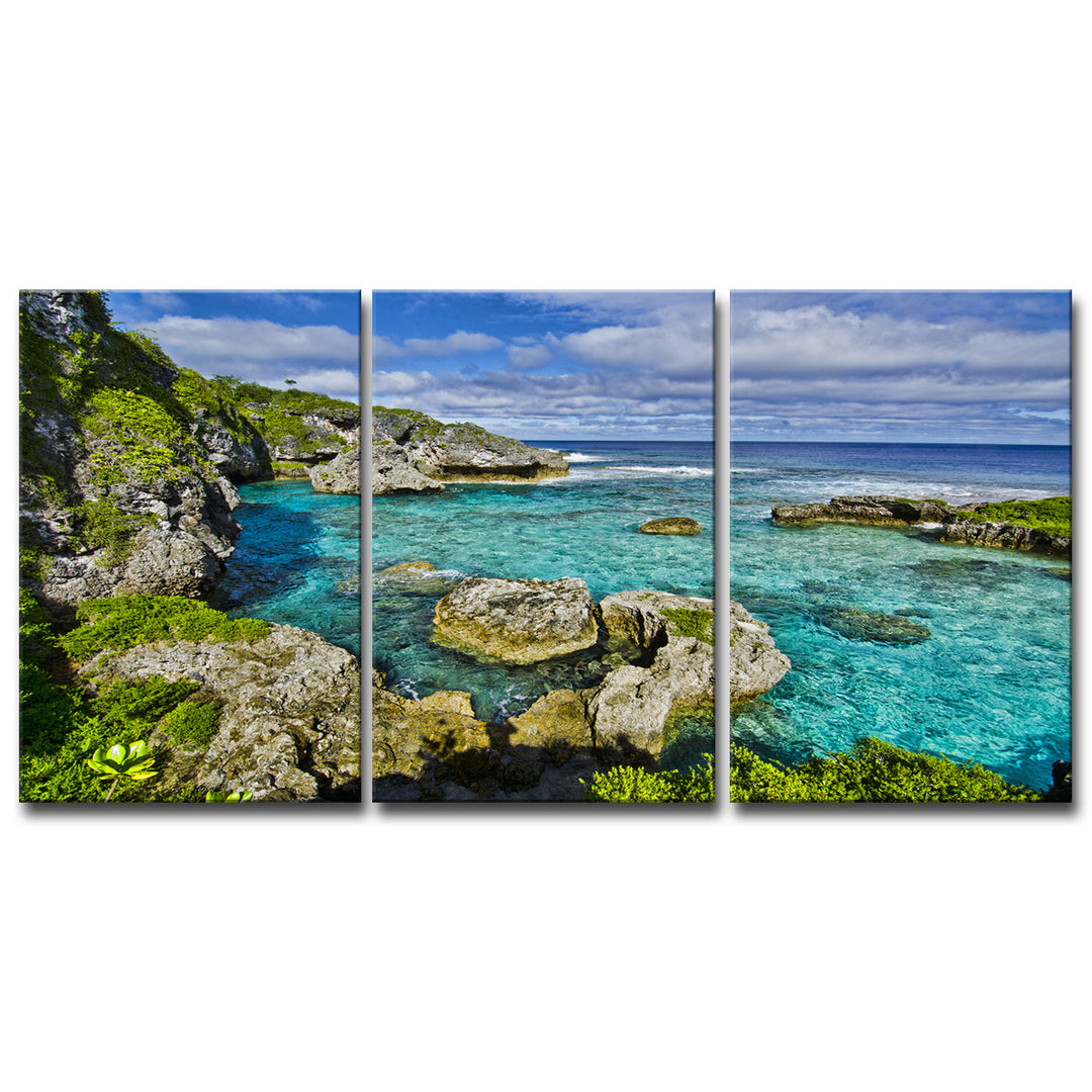 Seaglass III' Wrapped Canvas Wall Art Set - Ready2HangArt