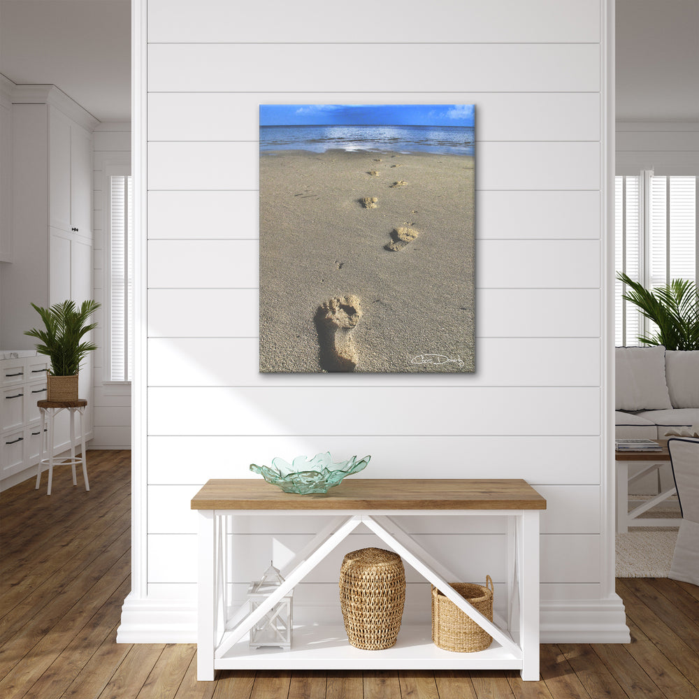 'Footprints' Wrapped Canvas Wall Art - Ready2HangArt