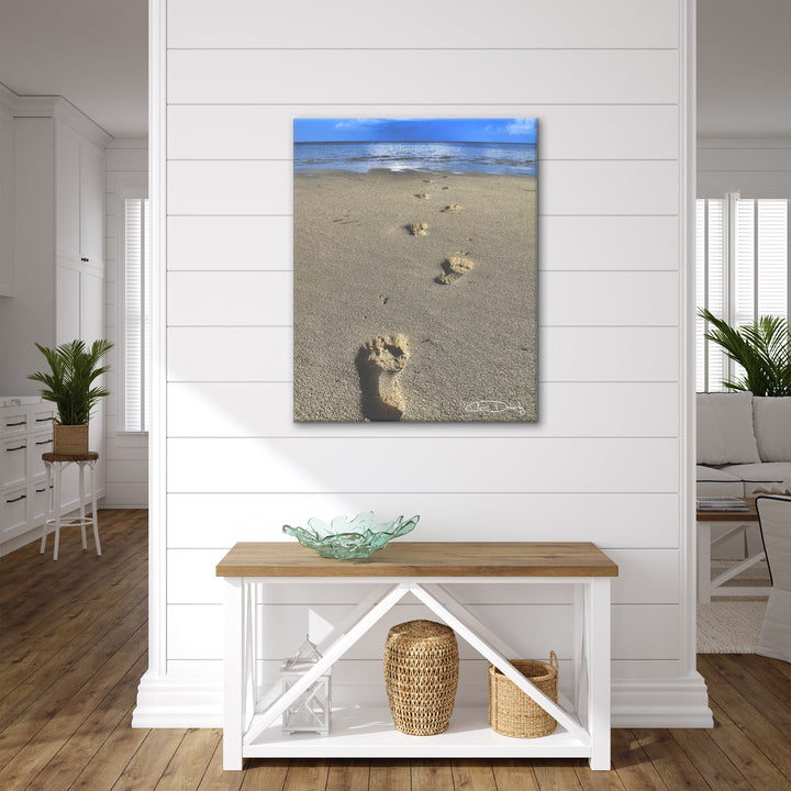 'Footprints' Wrapped Canvas Wall Art - Ready2HangArt