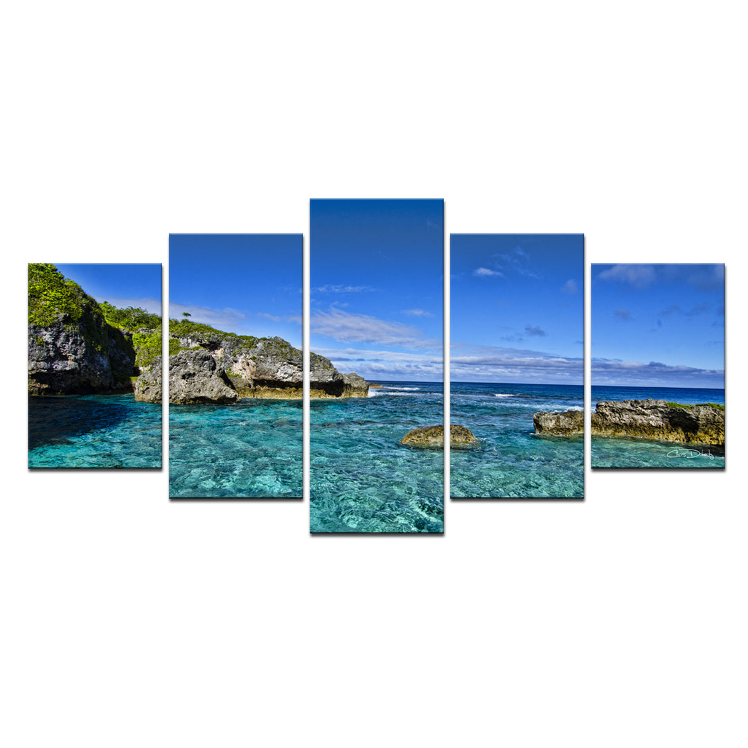 Grunge Pano II' 5-Piece Wrapped Canvas Wall Art Set - Ready2HangArt