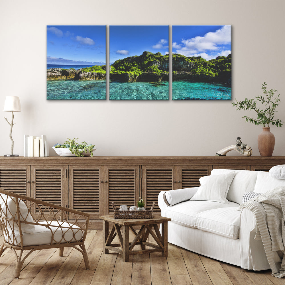 'Grunge Pano' 3-Piece Wrapped Canvas Wall Art Set - Ready2HangArt