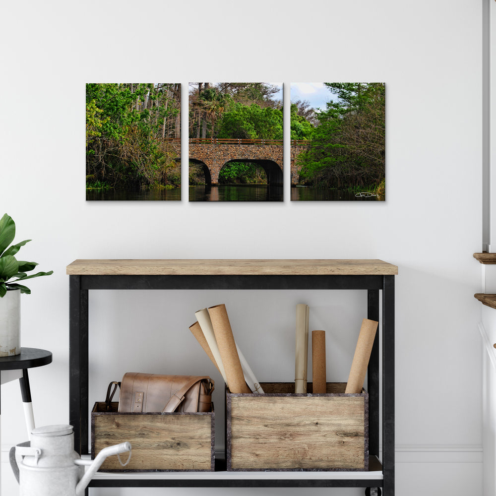 'Loxahatchee Bridge' 3-Piece Wrapped Canvas Wall Art Set - Ready2HangArt