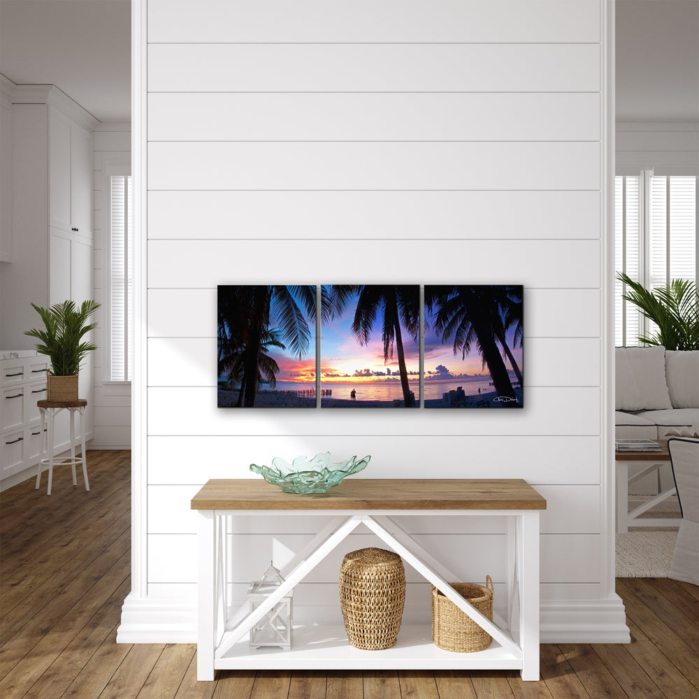 'Mex Sunset' 3-Piece Wrapped Canvas Wall Art Set - Ready2HangArt