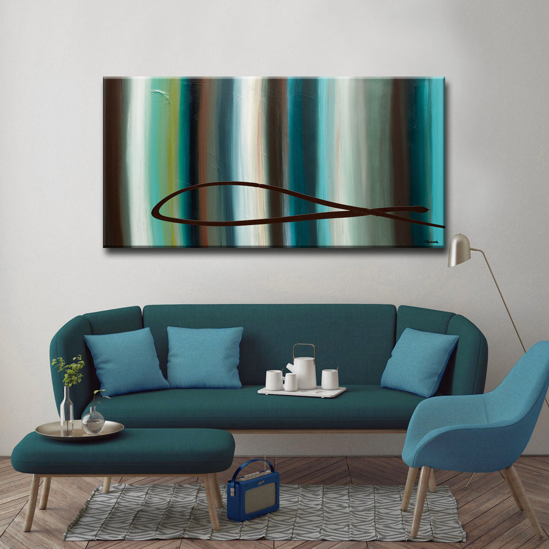 Le-Onde' Wrapped Canvas Wall Art