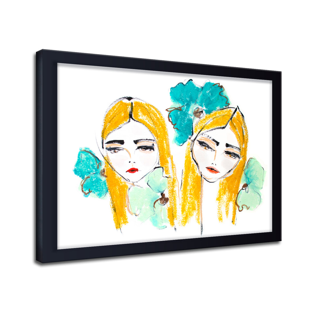 'Cara And Carina' Framed Print Wall Art