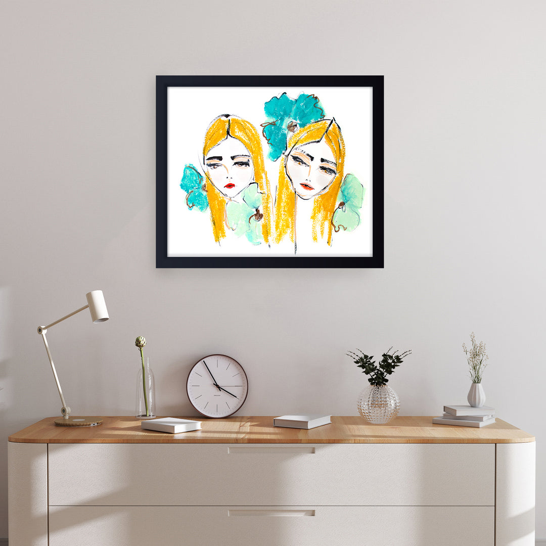 'Cara And Carina' Framed Print Wall Art