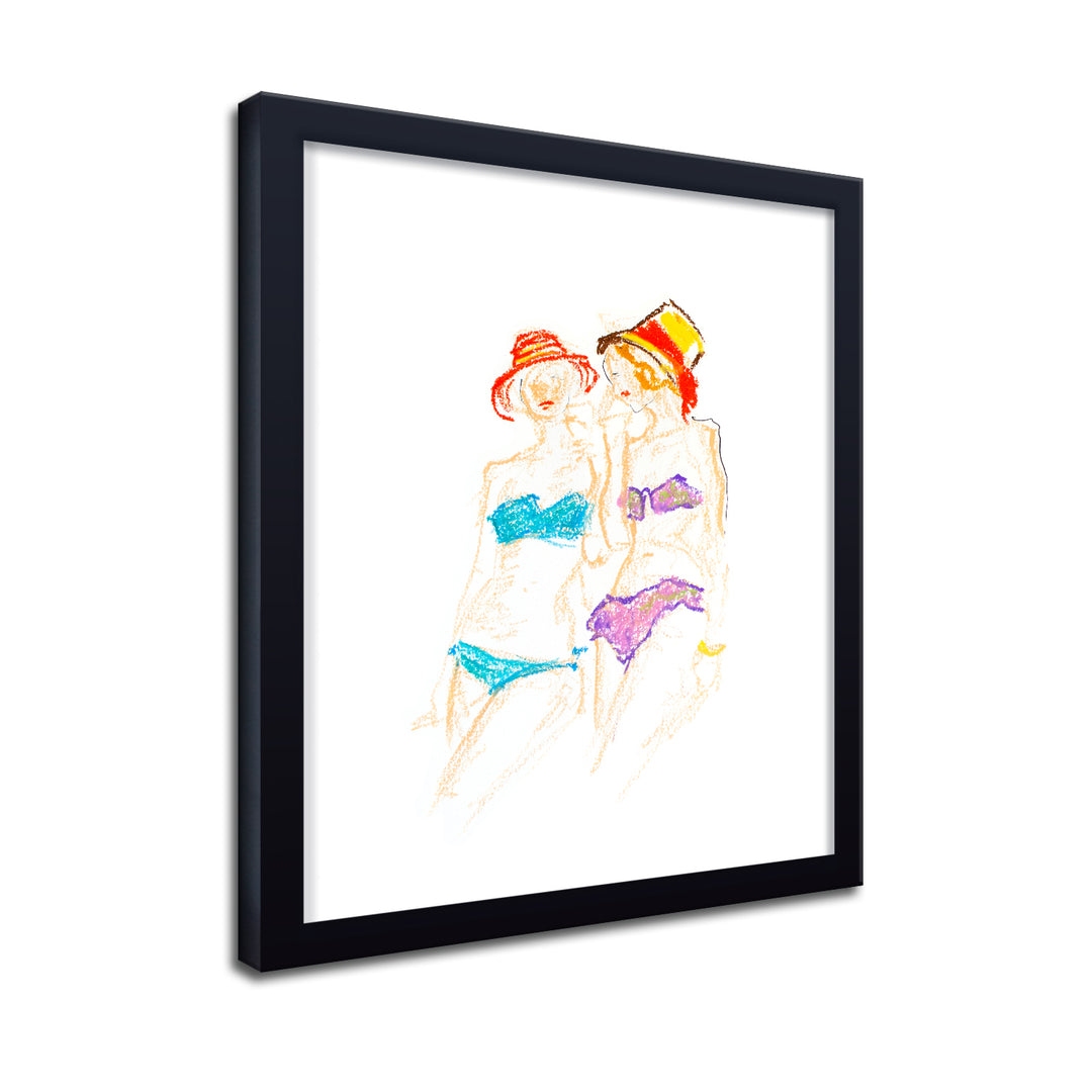 'Bathing Beauties' Framed Print Wall Art