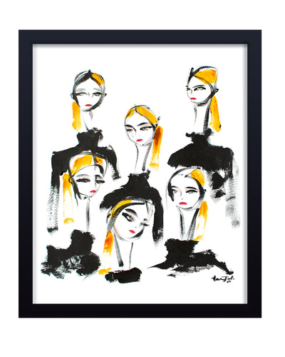 'Blondes Backstage' Framed Print Wall Art