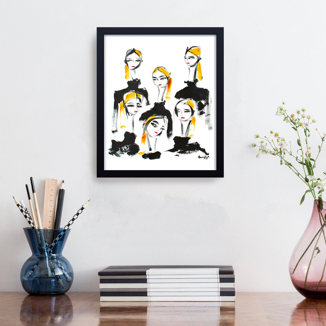 'Blondes Backstage' Framed Print Wall Art
