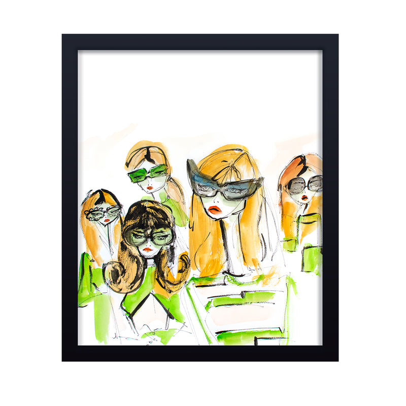 'Blondes In Green' Framed Print Wall Art