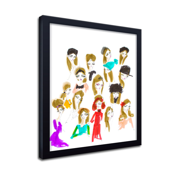 'Hats And Hair' Framed Print Wall Art