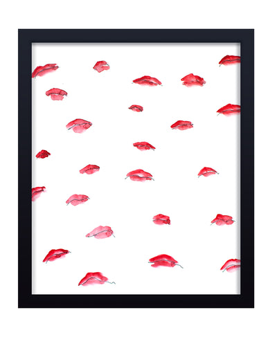 'Flying Lips' Framed Print Wall Art
