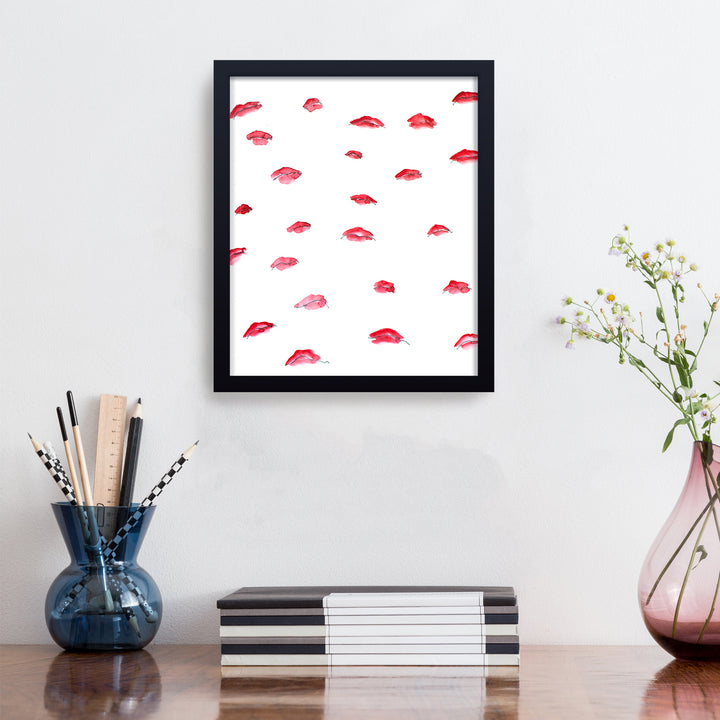 'Flying Lips' Framed Print Wall Art