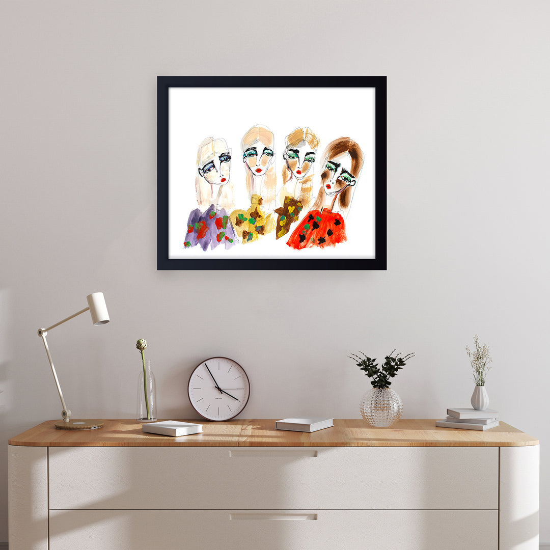'Backstage Cheeks' Framed Print Wall Art
