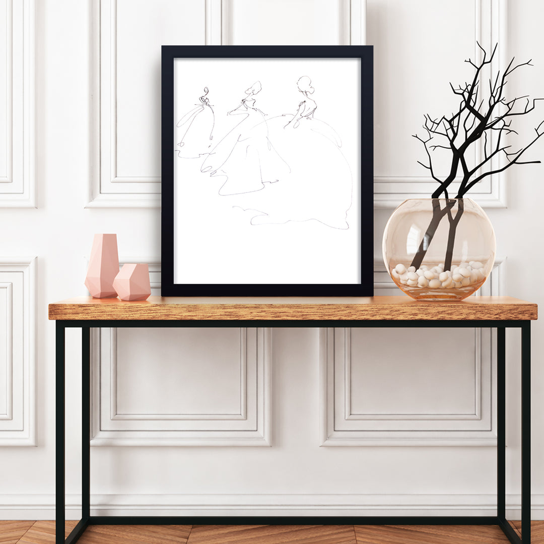 'Study Of Dress No.1' Framed Print Wall Art
